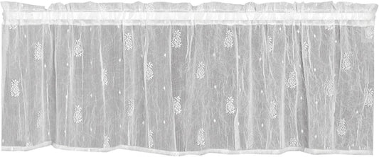 Heritage Lace Pineapple Valance, 45 by 15-Inch, White (7170W-4515)