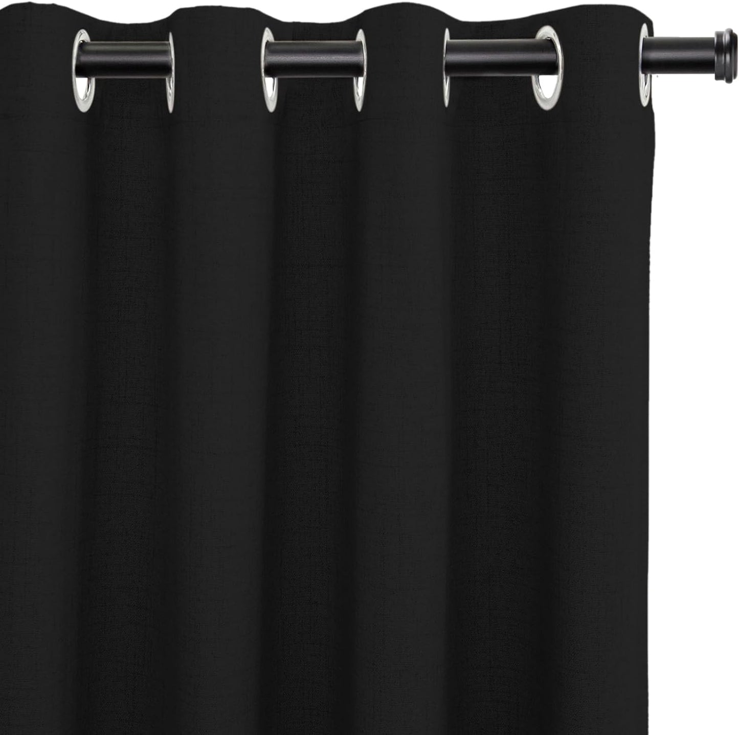 100% Blackout Shield Blackout Curtains Extra Wide Blackout Curtains 100 Inch Patio Door Curtains Linen Blackout Curtain Burlap Curtains for Sliding Glass Door(W100 X L84 1 Panel, Beige)  100% Blackout Shield Black 50''W X 84''L 